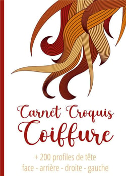 Coiffure artistique grand carnet de croquis à spirale format A4 - +200 modèles de tête pour la création