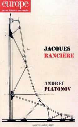 Revue Europe n.1097-1098 : septembre-octobre 2020 - Jacques Rancière - Andreï Platonov