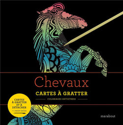 Livre à gratter : chevaux