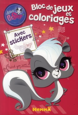 Littlest petshop - bloc de jeux et coloriages avec stickers