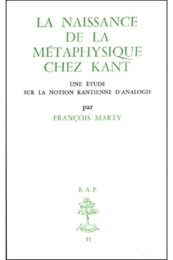 Bap n31 - la naissance de la metaphysique chezkant - une etude sur la notion kantienne d'analogi