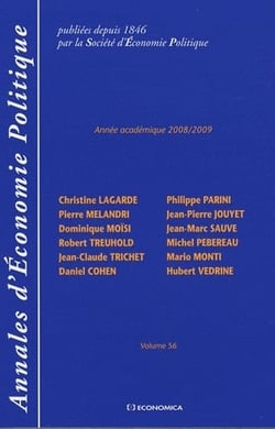 ANNALES D'ECONOMIE POLITIQUE 2008/2009