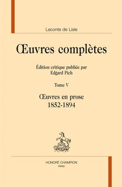 Oeuvres complètes t.5 - oeuvres en prose, 1852-1894