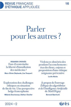 Revue française d'éthique appliquée n.16 : Parler pour les autres ?