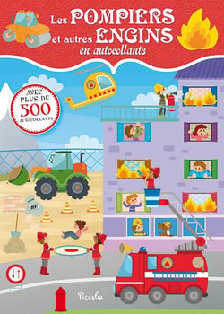 500 autocollants - les pompiers et les engins