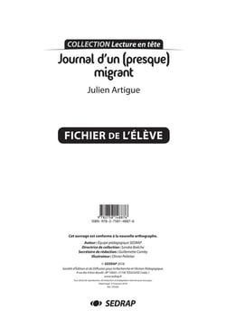 Journal d'un (presque) migrant - fichier pédagogique
