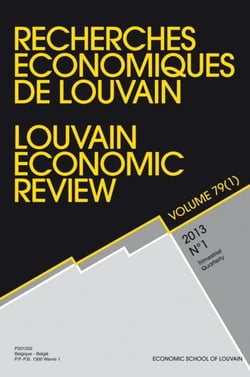 Revue recherches économiques de Louvain n.79/1