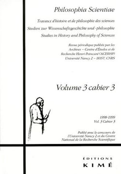 Revue Philosophia scientiae n.3/3 : la méthode platonicienne et ses modèles mathématiques