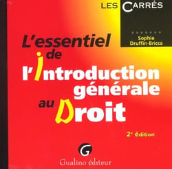 Essentiel de l'introduction generale au droit