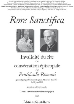 Rore sanctifica, invalidité du rite de consécration episcopale de pontificalis romani partie i - démonstration.