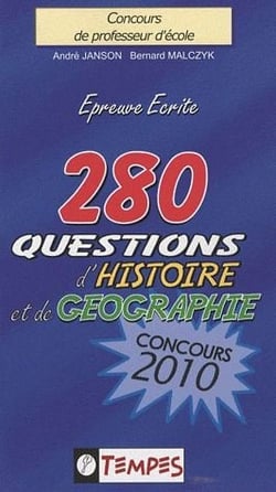 8280 questions d'histoire et de géographie concours (édition 2010)