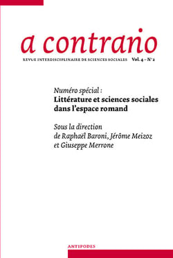REVUE A CONTRARIO n.2/4 : littérature et sciences sociales dans l'espace romand