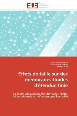 Effets de taille sur des membranes fluides d'etendue finie - la thermodynamique des domaines fluides