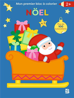 Bloc à colorier avec autocollants - Noël