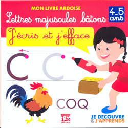 Mon livre ardoise Tome 2 : Lettres majuscules - J'écris et j'efface