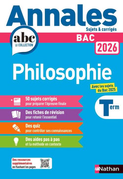 Annales ABC du bac - sujets & corrigés : Philosophie - Terminale (édition 2026)