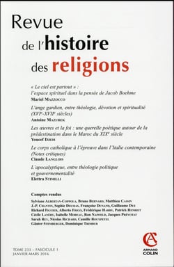 Revue de l'histoire des religions - Tome 233 (1/2016) Varia