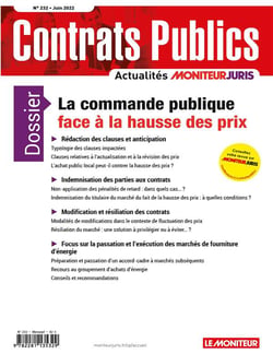 Actualité Commande Contrats Publics n.232 : la commande publique face à la hausse des prix