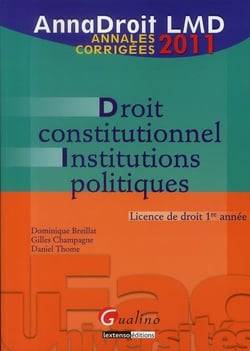 Droit constitutionnel institutions politiques - licence de droit 1ère année