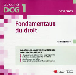 DCG 1 : fondamentaux du droit - cours et applications corrigées (édition 2022/2023)