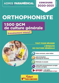 Orthophoniste - 1500 qcm de culture générale - entraînement intensif (édition 2020/2021)