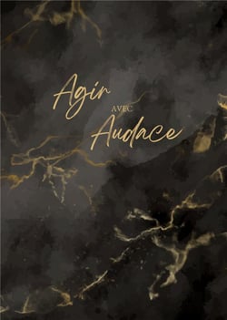 Agir avec audace noir - carnet d'ecriture