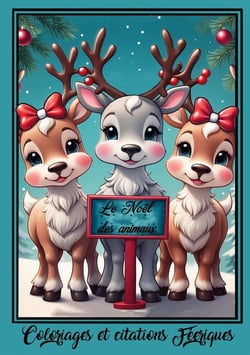 Coloriages et citations Féeriques : Le Noël des animaux
