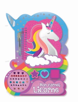 Carnet fantaisie totem licorne