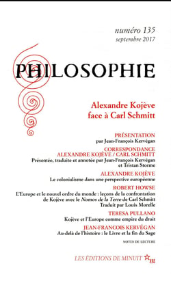 Revue Philosophie n.135 : Alexandre Kojève face à Carl Schmitt