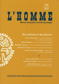 Revue l'homme n.194 - des maisons et des pierres