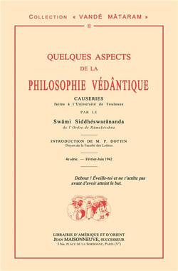 Quelques aspects de la philosophie védantique - causeries