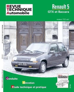 Renault 5 - gtx et baccara, moteur 1721 cm3