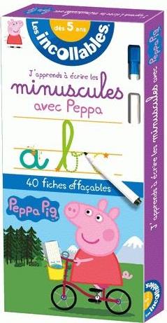 Les incollables - j'apprends à écrire les minuscules avec peppa