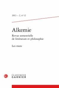 Alkemie n.12 : les mots