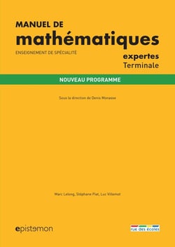 Manuel de mathématiques expertes - terminale - enseignement de spécialité