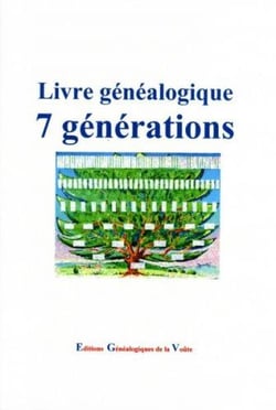 Livre généalogique - 7 générations