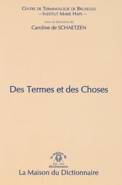 Des termes et des choses