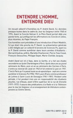 Entendre l'homme, entendre dieu : homélies