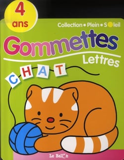 Plein soleil : gommettes lettres - chat