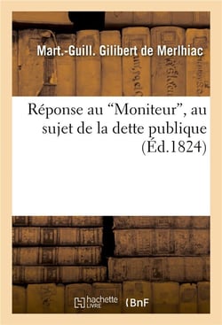 Reponse au 'moniteur', au sujet de la dette publique