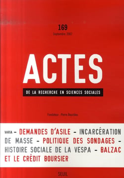 Actes de la recherche en sciences sociales n.169 : varia