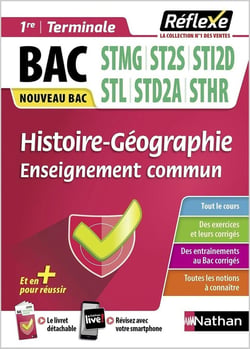 Réflexe Bac Tome 66 : histoire-géographie - 1re/terminale, bac STMG, ST2S, STI2D, STL, STD2A, STHR - enseignement commun (édition 2020)