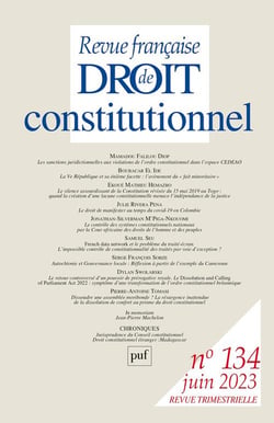 Revue française de droit constitutionnel n.134