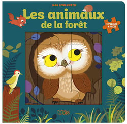 LIVRE PUZZLE 9P ANIMAUX FORET