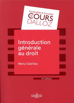 Introduction générale au droit (14e édition)