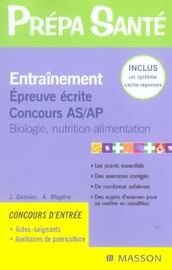 Entrainement epreuve ecrite - concours as/ap - biologie, nutrition-alimentation