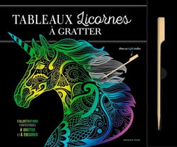 Tableaux licornes à gratter