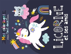 Mes coloriages tout doux - licorne et ses amis