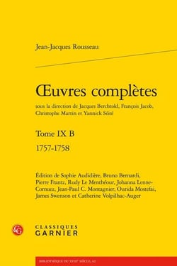 Oeuvres complètes Tome 9 B : 1757-1758