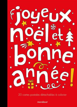 Cartes postales à colorier Joyeux Noël et bonne année !